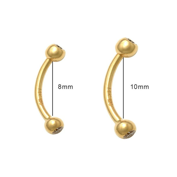 14K REAL Solid Gold Petite Skull CZ Helix Cartilage Earring Tragus Stud Ring 16G